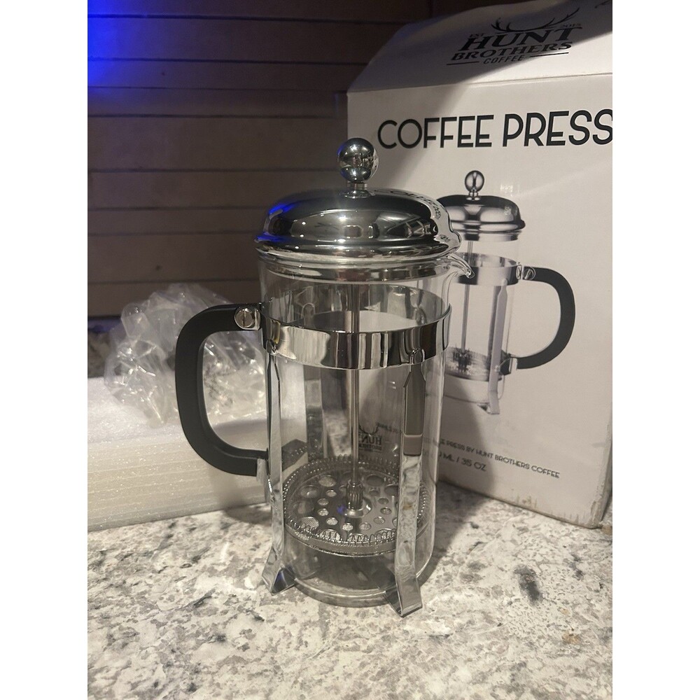 Hunt Brothers Classic French Press Coffee Maker for the Coffee Lover!
